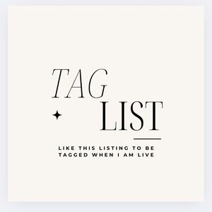 NEW! ✨TAG LIST for LIVE SHOWS!